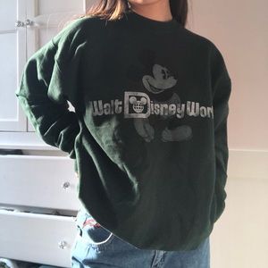 SOLD green disney world Mickey crewneck sweatshirt
